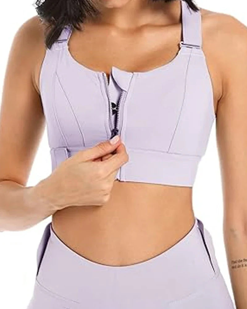 High Impact,A+ Quality, Ultimate Comfort, Sports Bra, Zipper ( Pack of 6 )