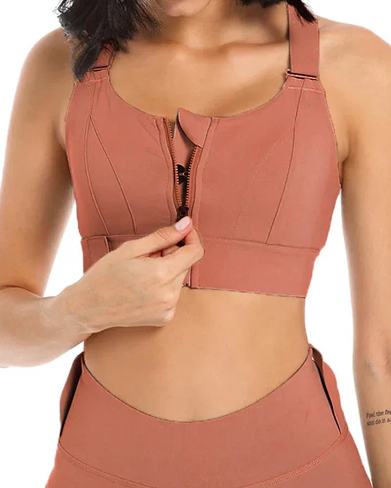 High Impact,A+ Quality, Ultimate Comfort, Sports Bra, Zipper ( Pack of 6 )