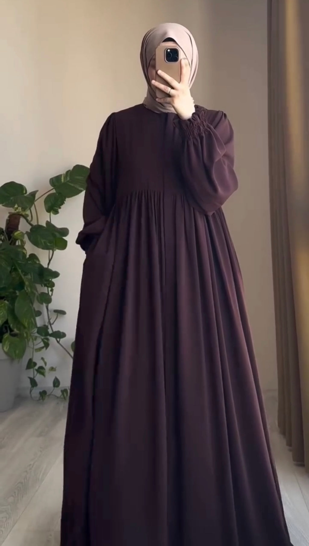 Pack Of 3 Pocket Abaya With Scarf