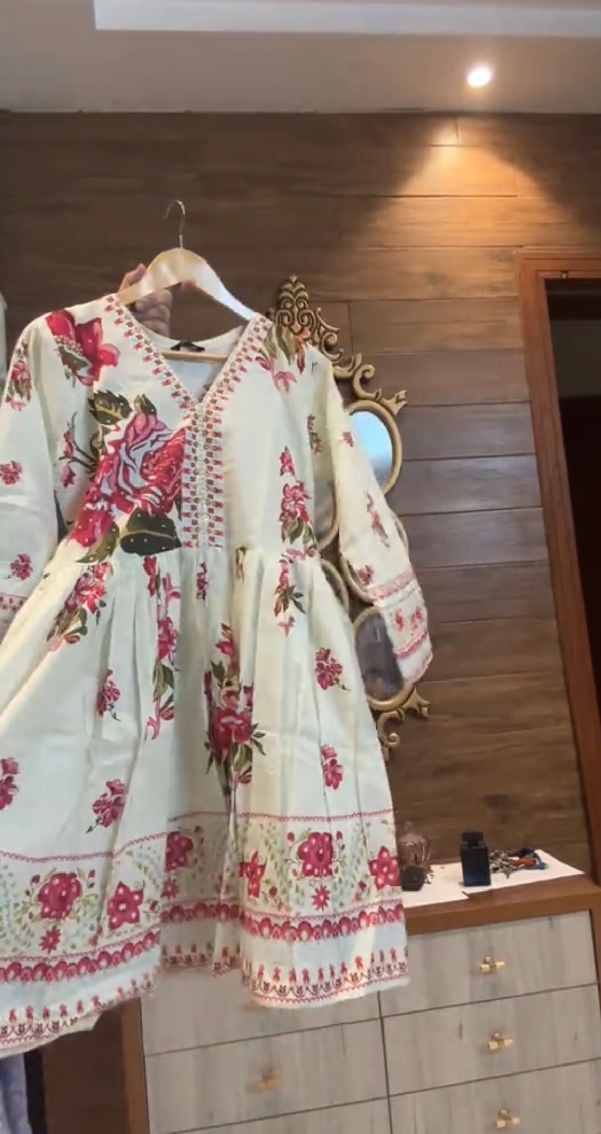 Afrozeh Frock Lawn Stuff 3 Piece