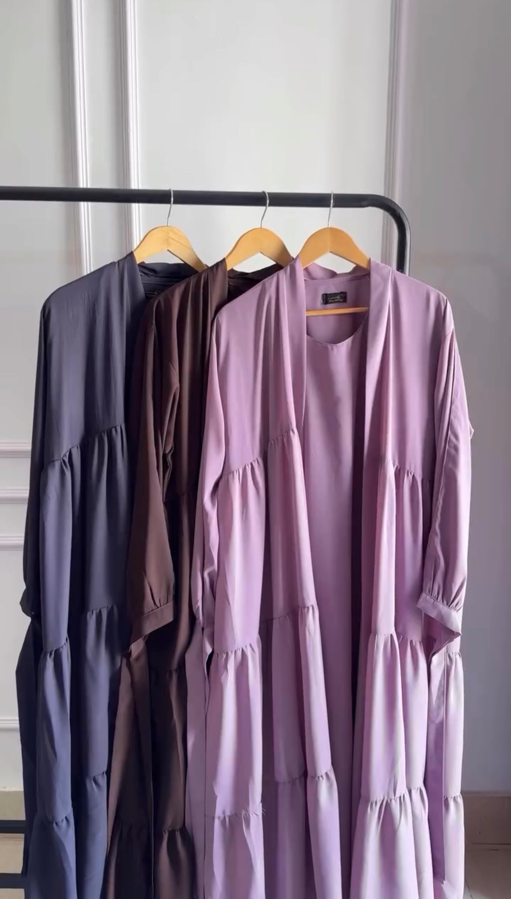Pack Of 3 Abaya With Scarf