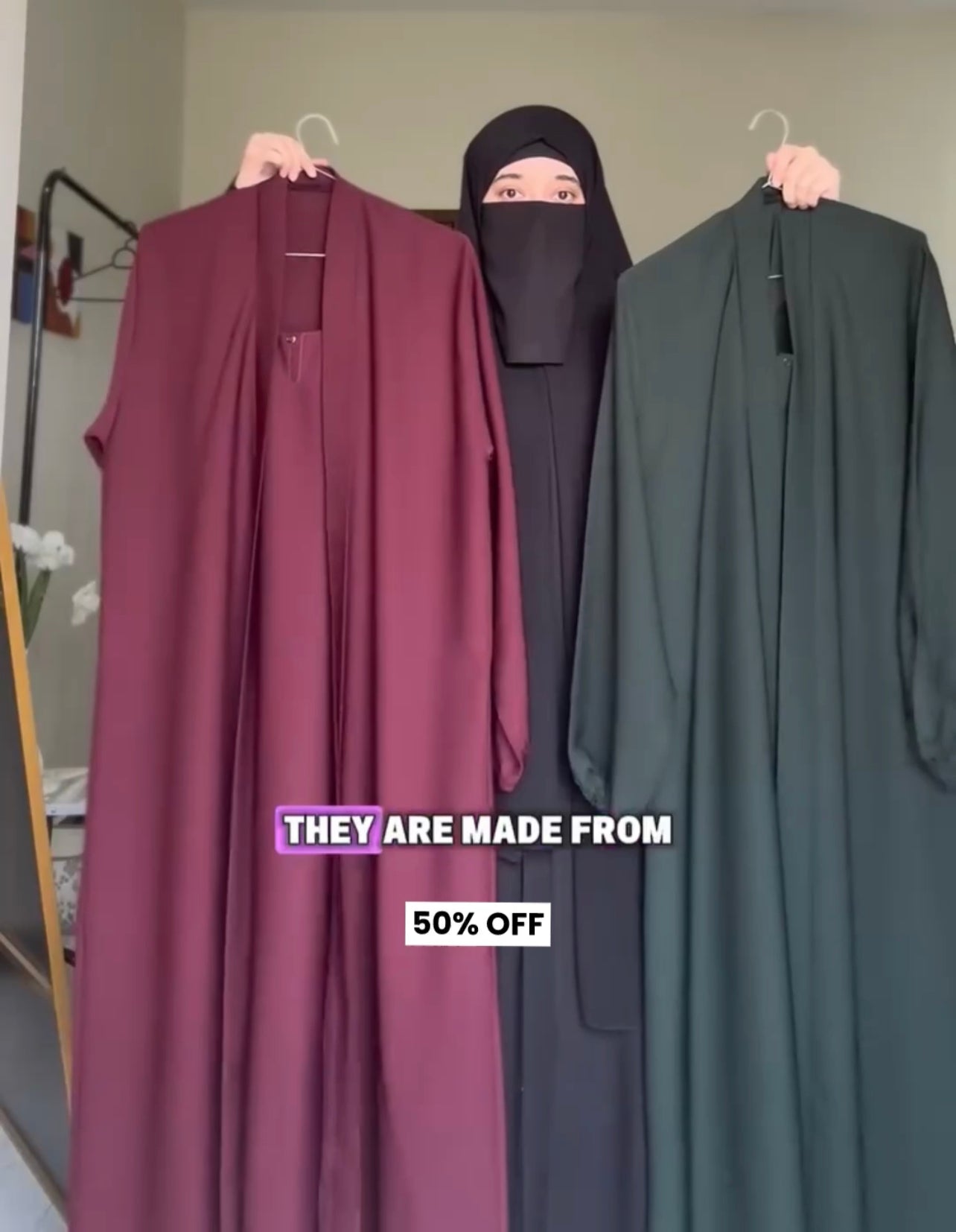 Pack Of 4 Abaya With Niqab And Scarf