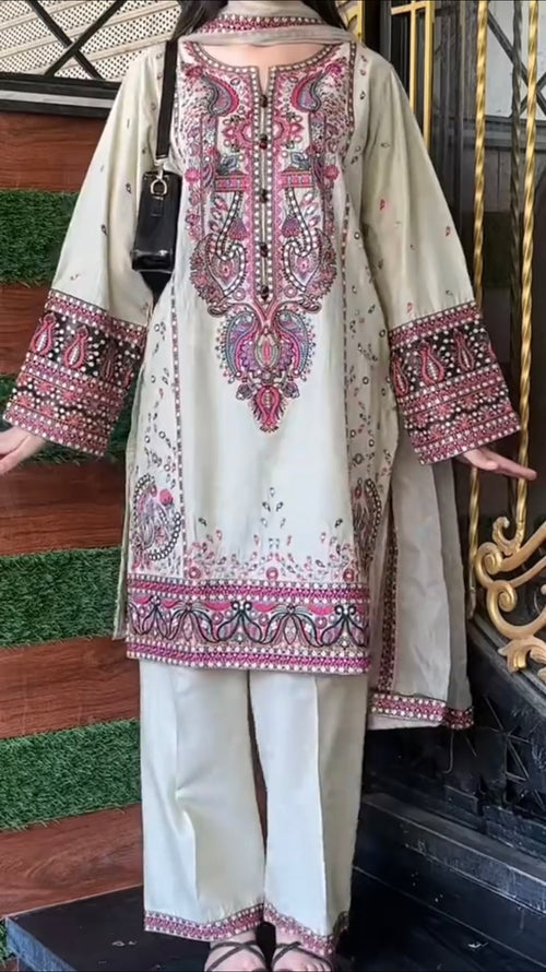 Afrozeh Pack Of 4 Stitched Dress