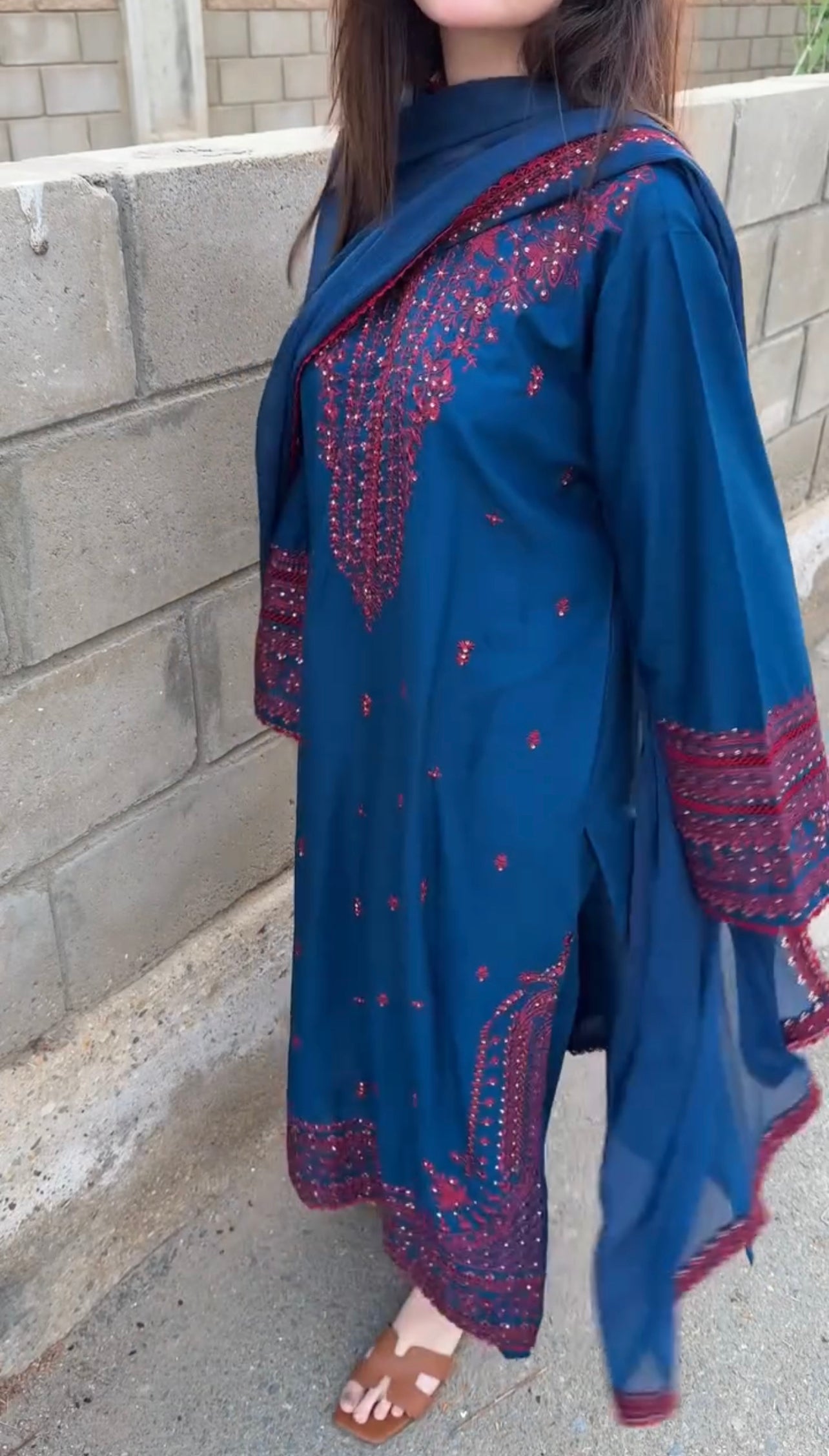 Classic Embroidered 3 Piece Stitched Dress