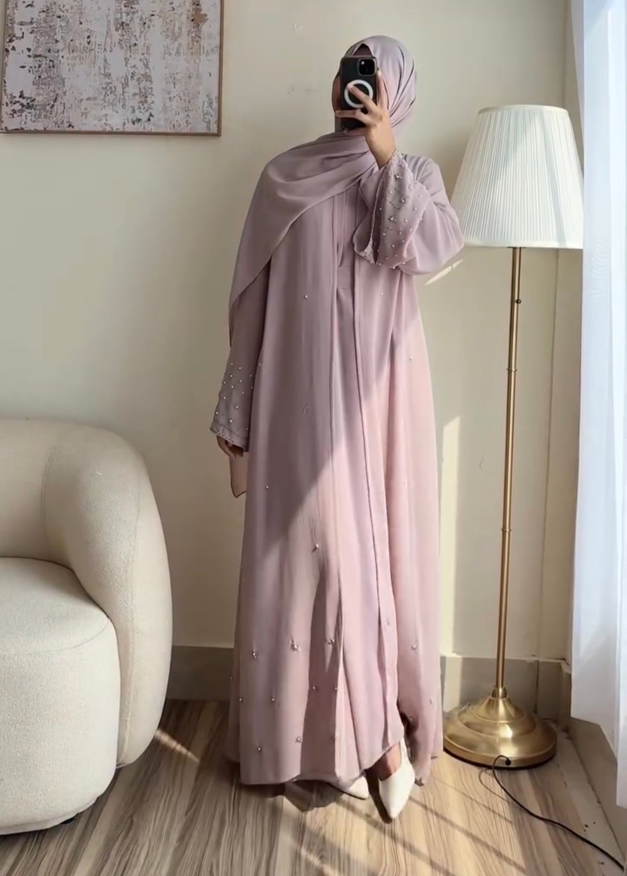 Pack Of 3 Afrozeh Abaya With Scarf