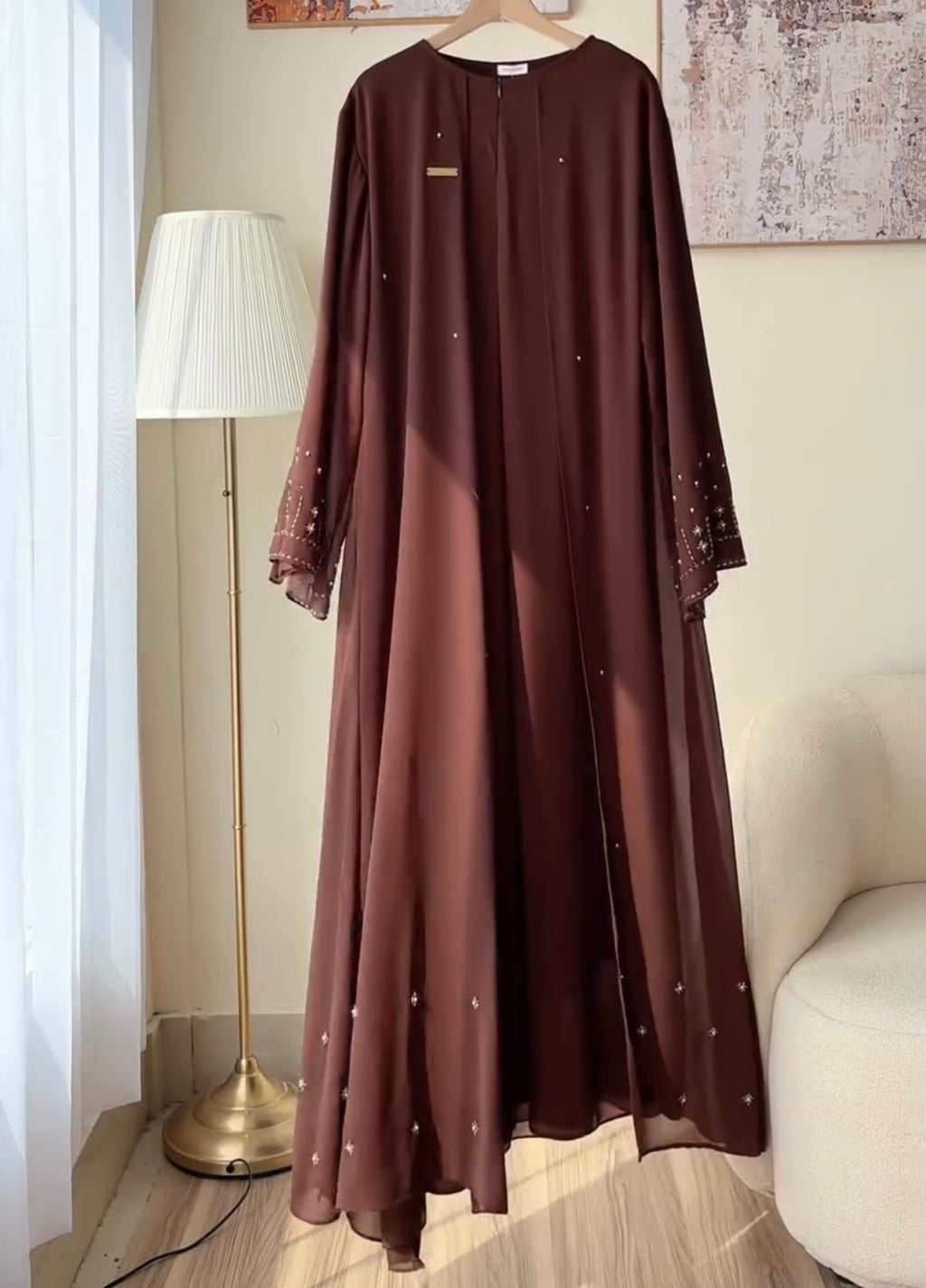 Pack Of 3 Afrozeh Abaya With Scarf