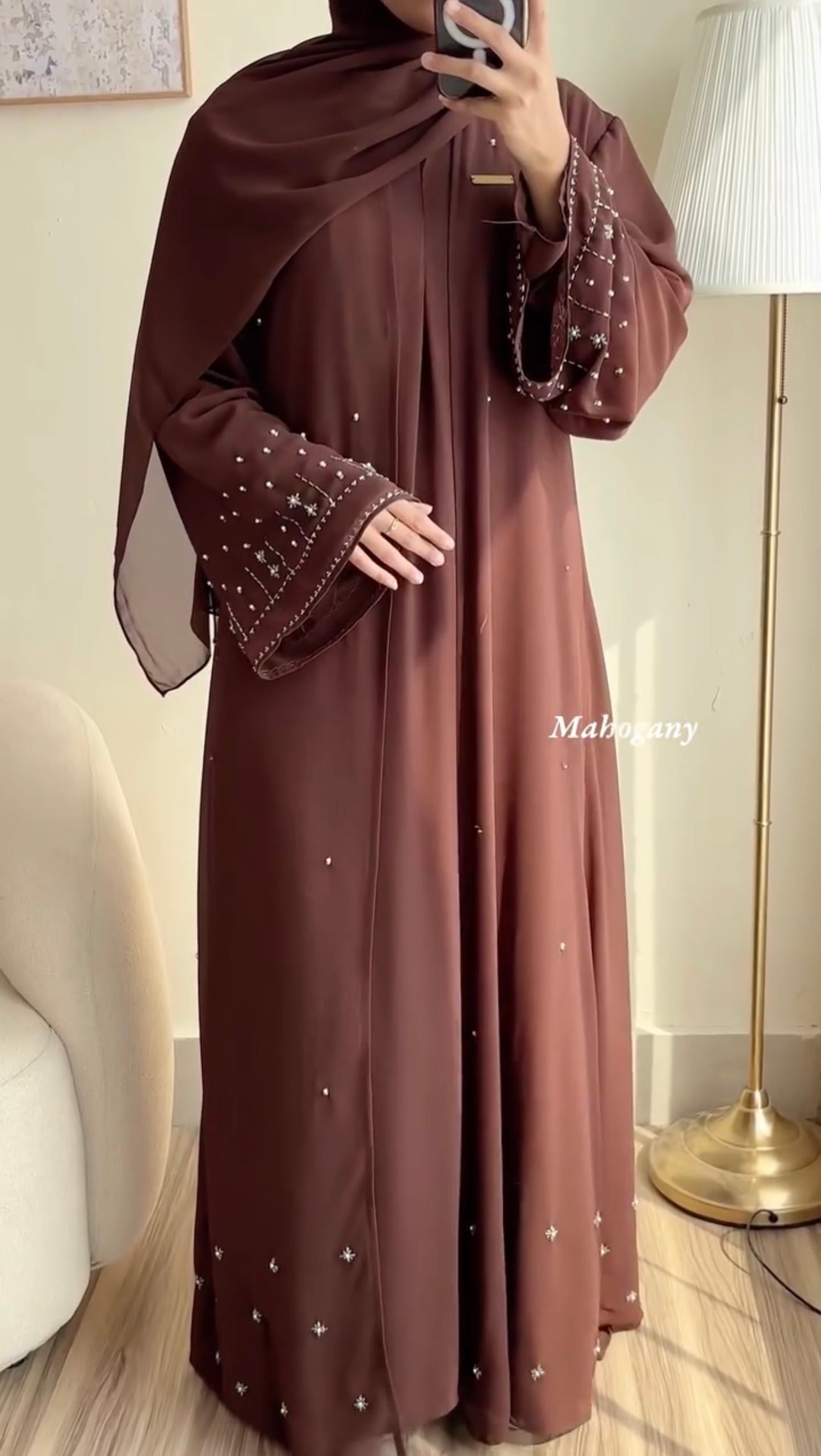 Pack Of 3 Afrozeh Abaya With Scarf