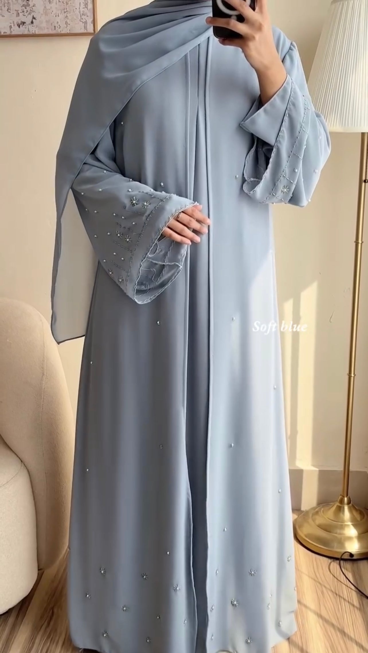 Pack Of 3 Afrozeh Abaya With Scarf