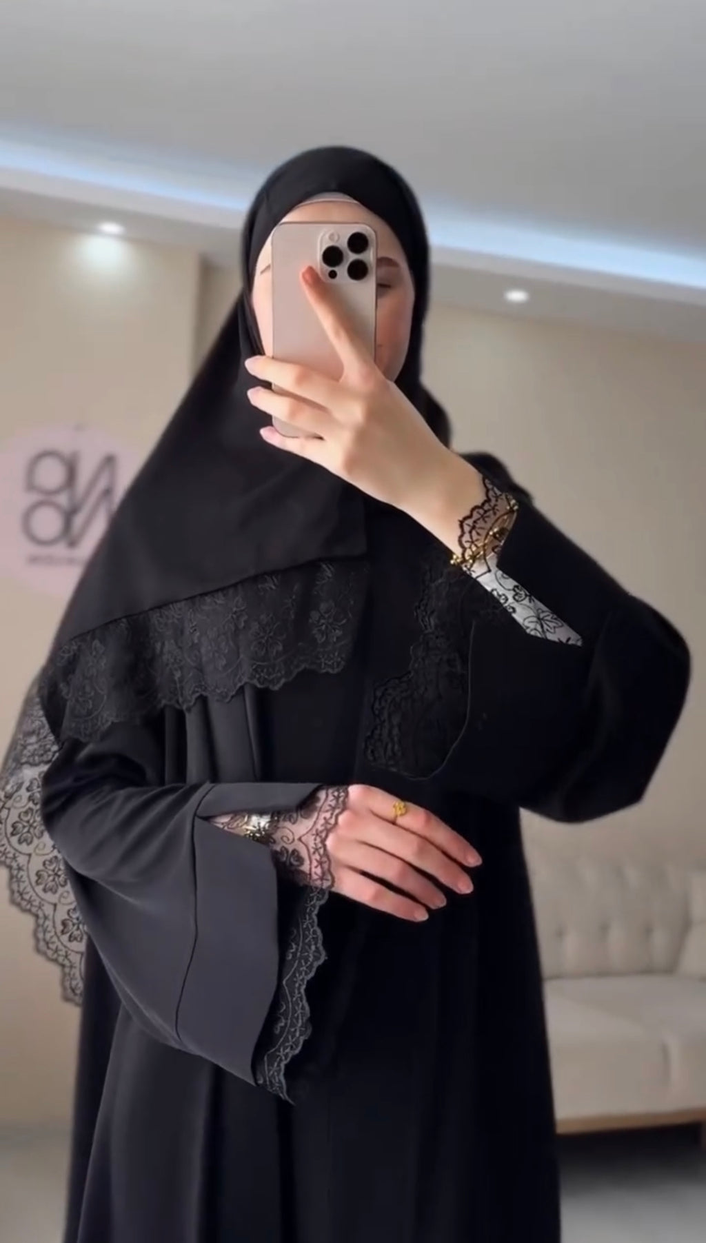 Afrozeh Pack Of 2 Abaya With Scarf