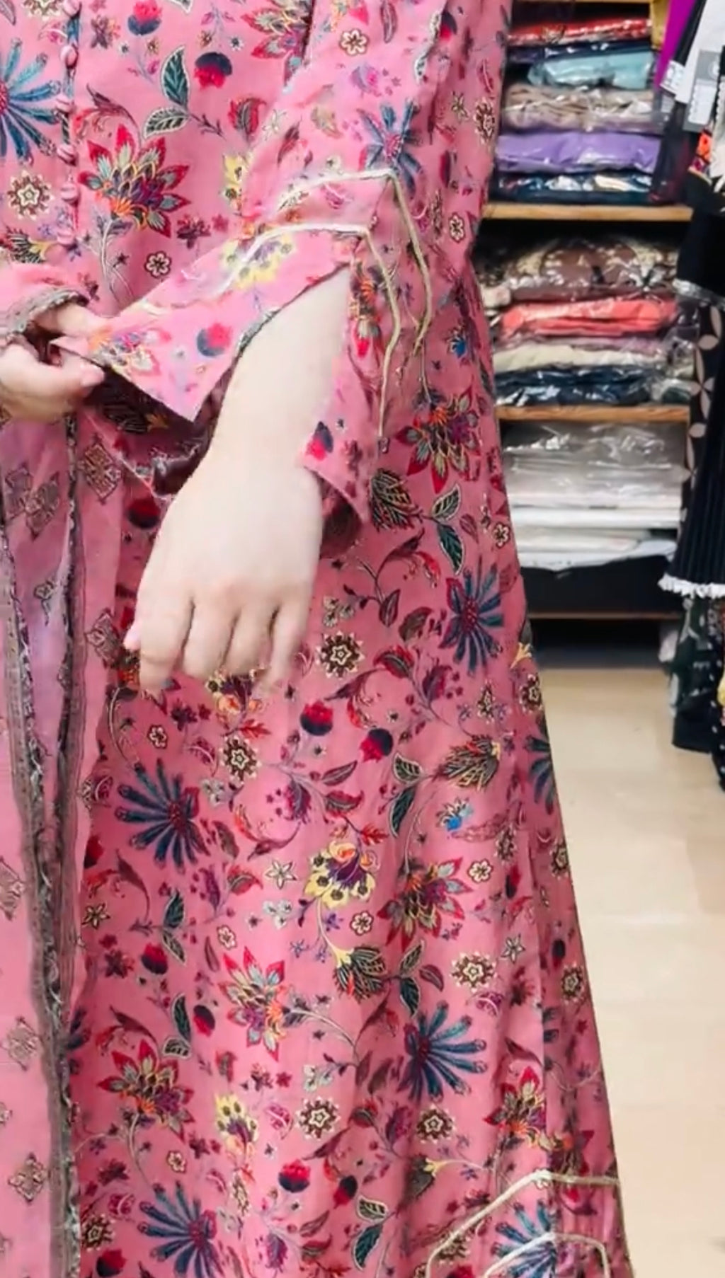 Afrozeh Long length 3 Piece Stitched Dress