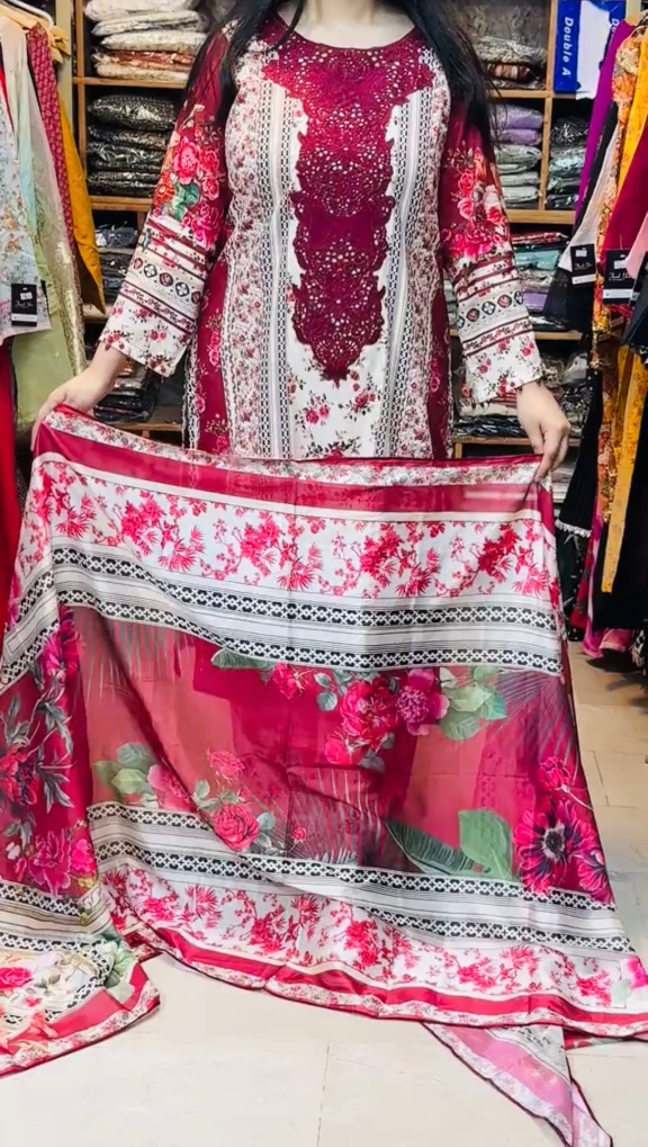 3 Piece Stitched Embroidered Outfit