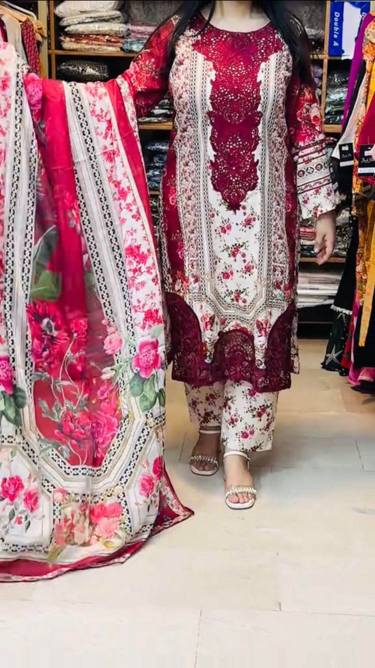 3 Piece Stitched Embroidered Outfit