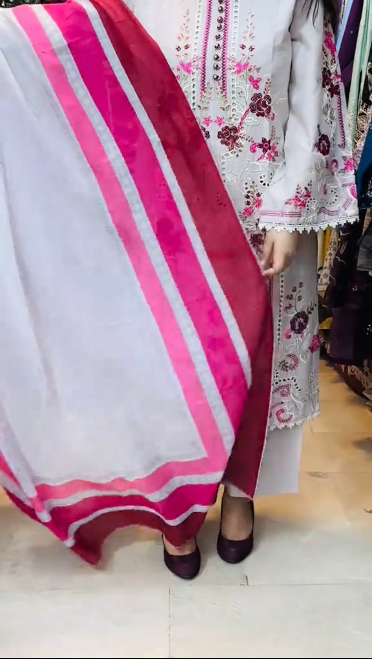 Embroidered 3 Piece Stiched Dress
