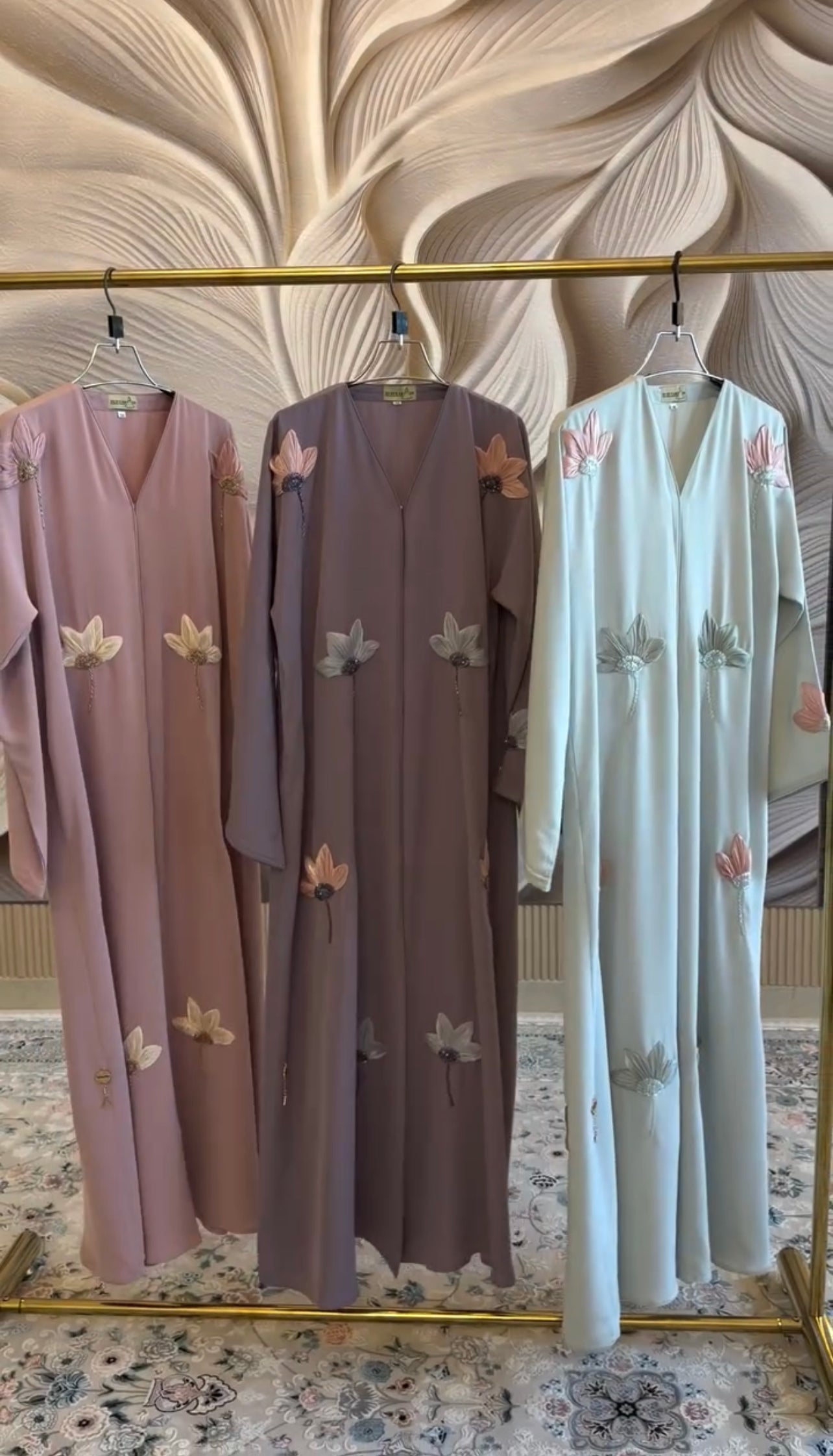 Pack Of 4 Flower Abaya