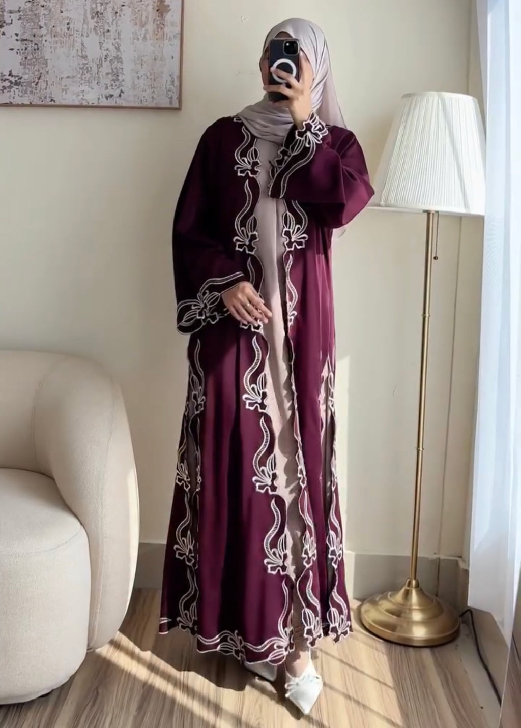 Pack Of 3 Abaya With Scarf