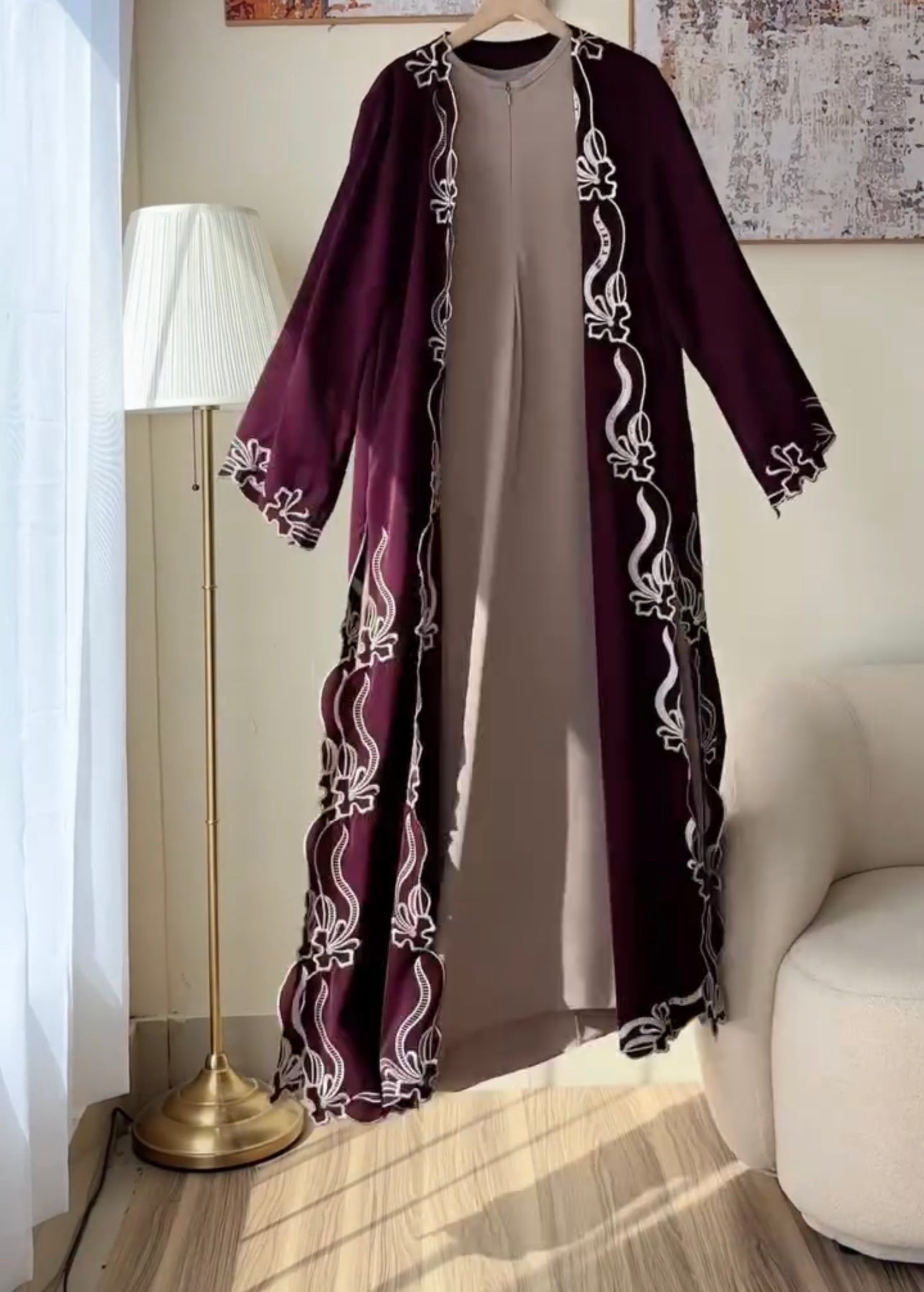 Pack Of 3 Abaya With Scarf