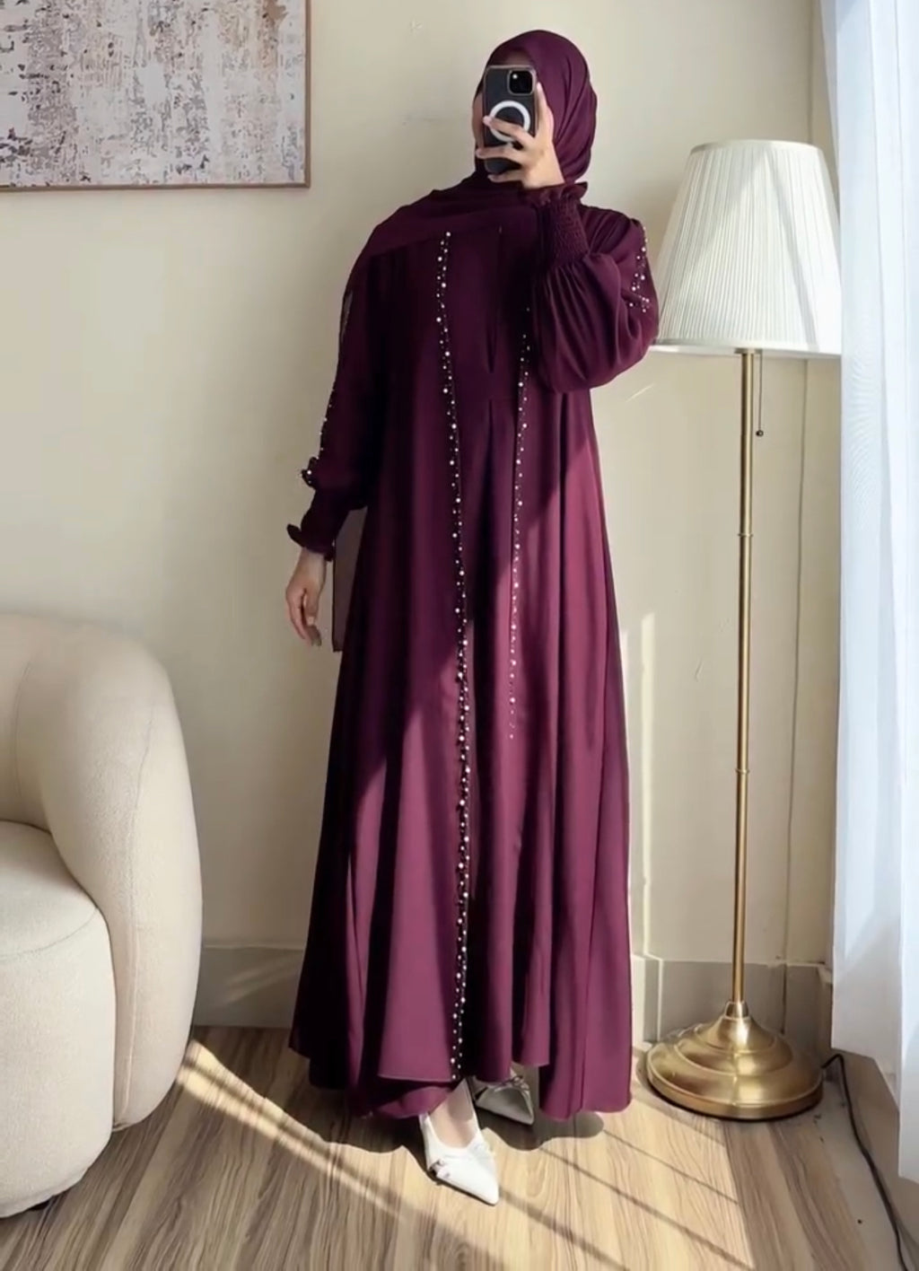 Bundle Of 3 Abaya With Scarf