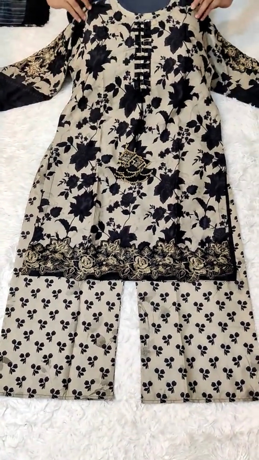 Afrozeh New 3pcs Stitched Dress