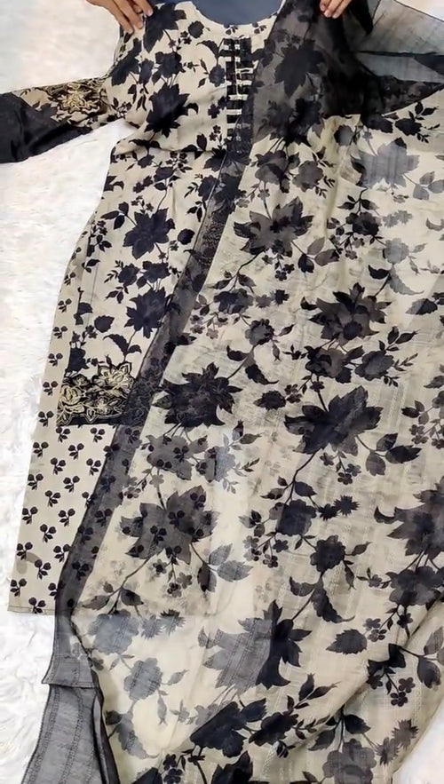 Afrozeh New 3pcs Stitched Dress