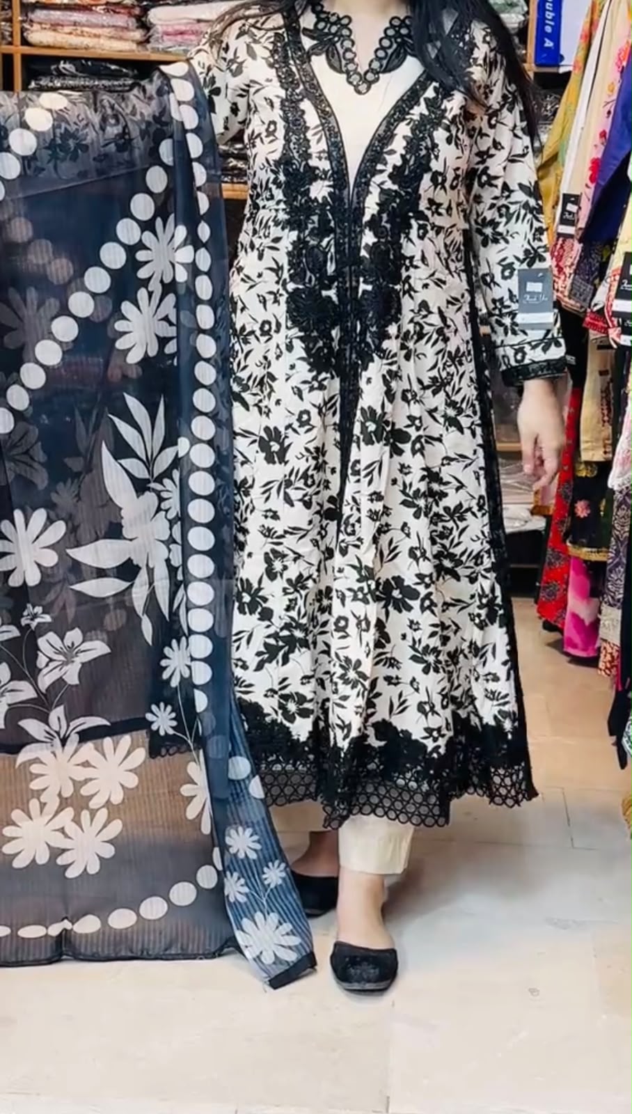 Women 3 Piece  Stitched Comfort Frock