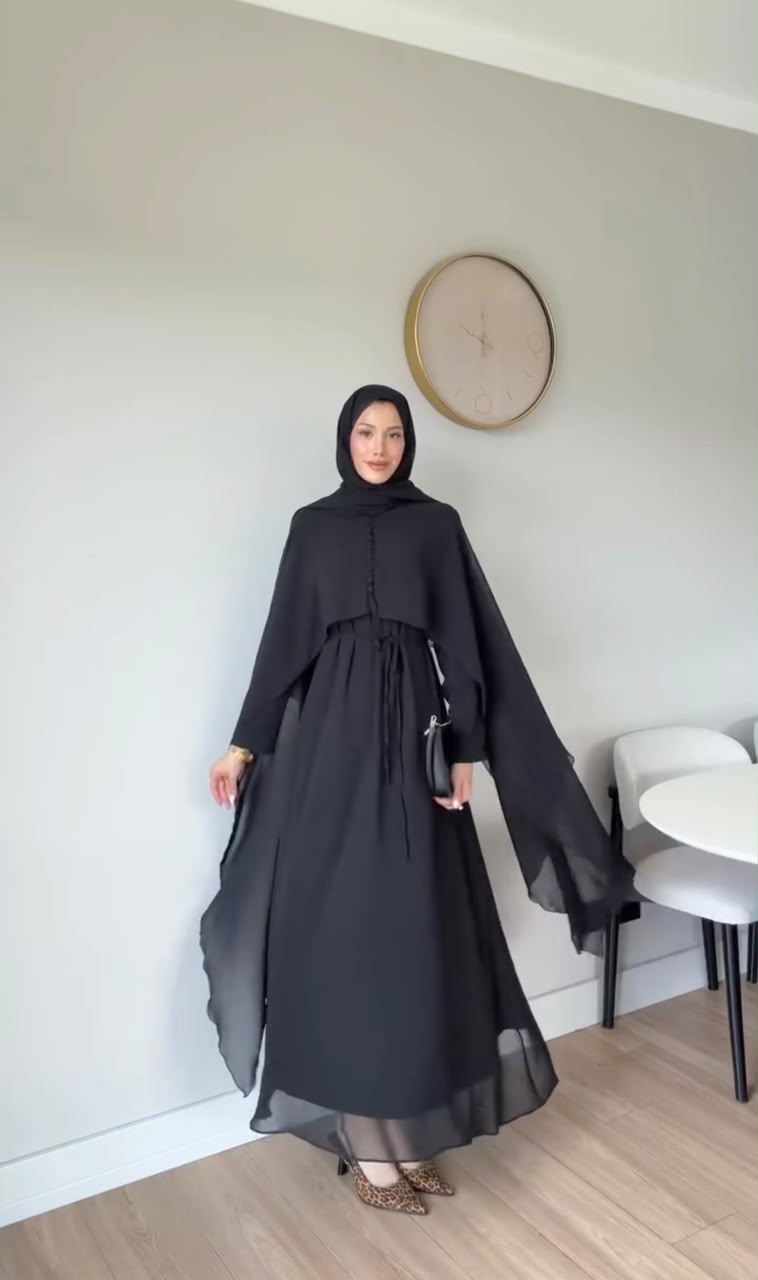 Pack Of 3 Full Covered Abaya Dress