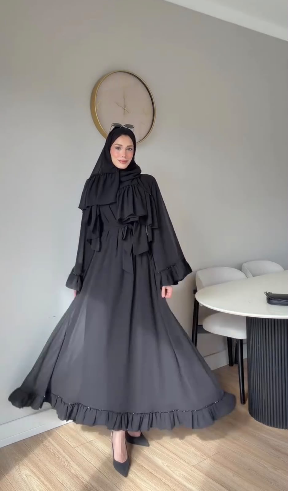 Pack Of 3 Abaya Set Witch Scarf