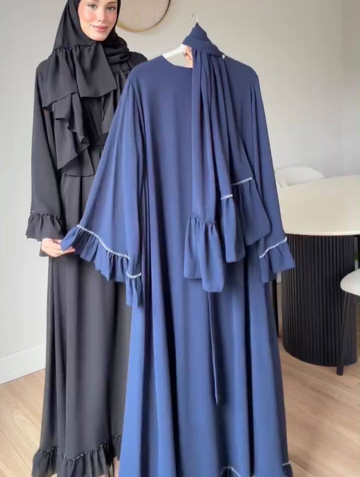 Pack Of 3 Abaya Set Witch Scarf