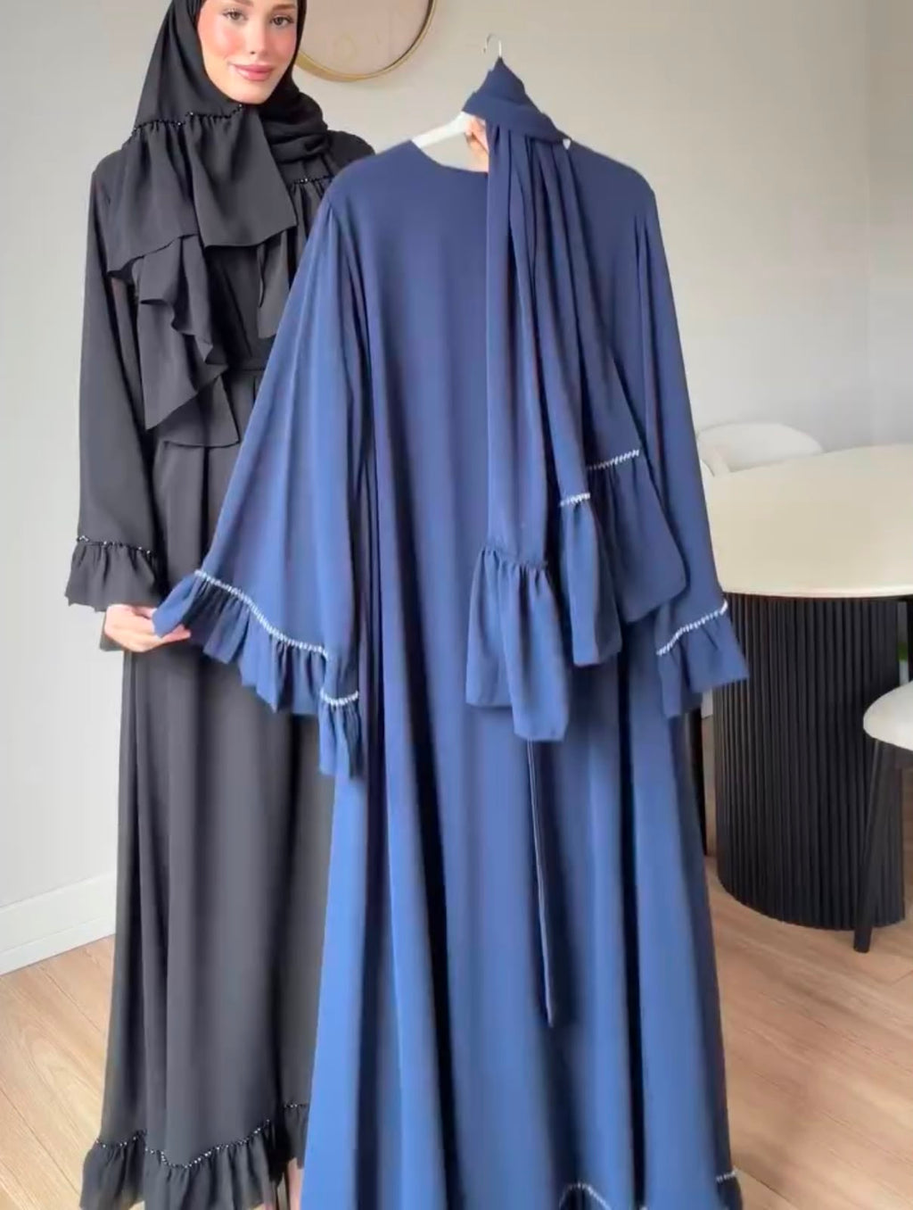 Pack Of 3 Abaya Set Witch Scarf