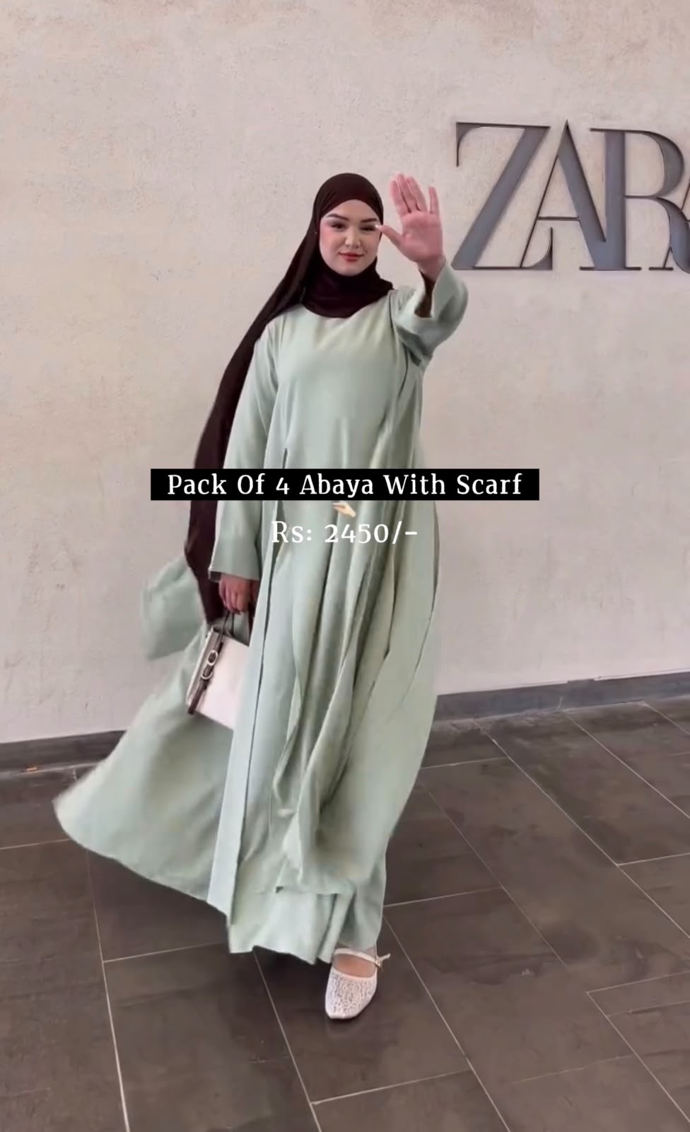 Pack Of 4 Abaya With Scarf