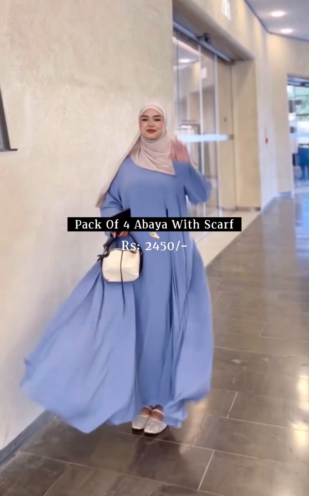 Pack Of 4 Abaya With Scarf