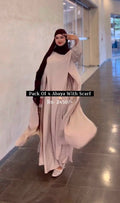 Pack Of 4 Abaya With Scarf