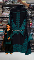 Afrozeh 3 Pcs Embroidered Dress
