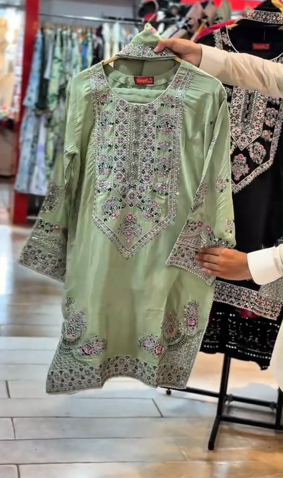 Afrozeh 3 Piece Embroidered Suit