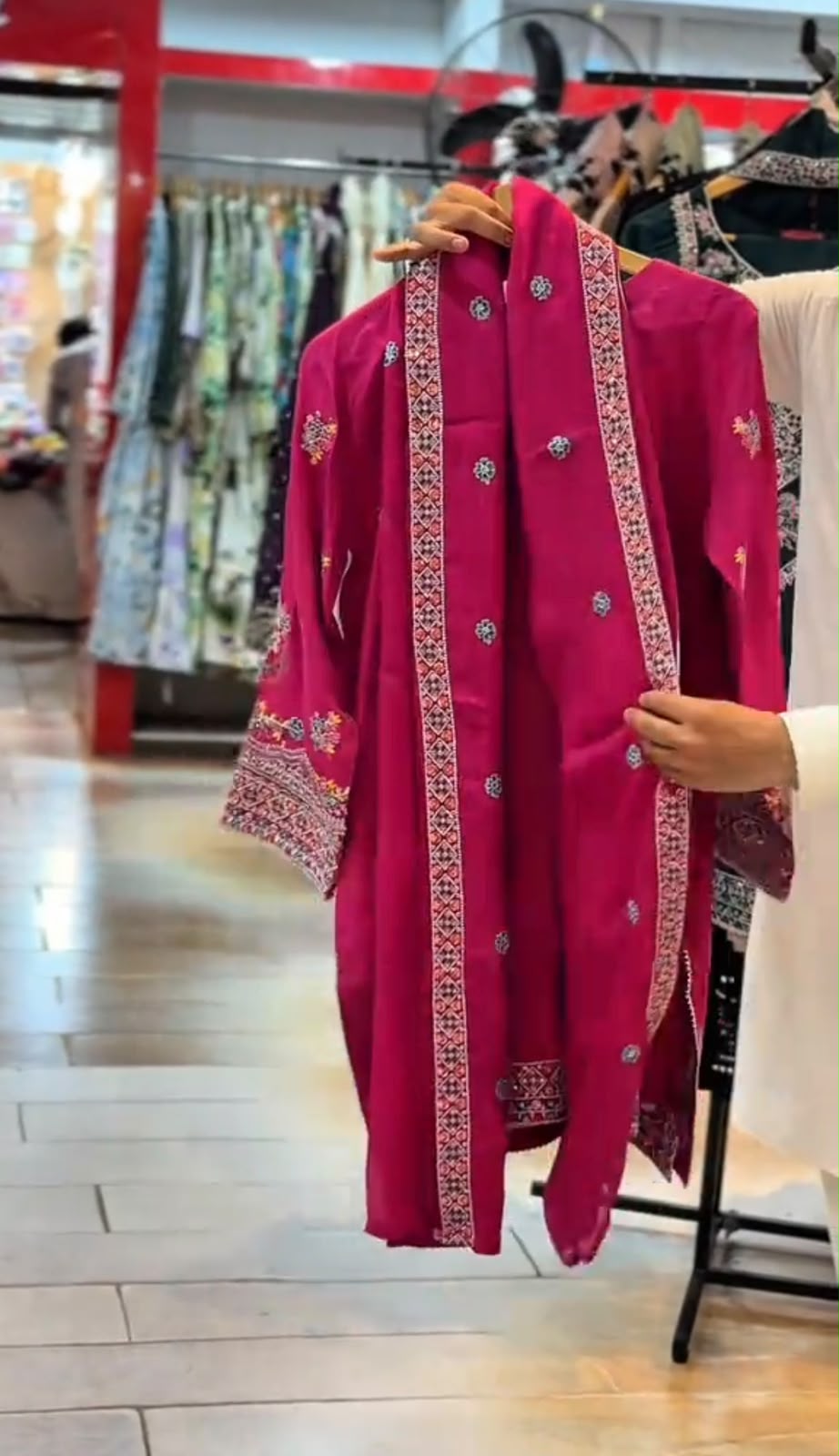 Afrozeh 3 Piece Embroidered Suit