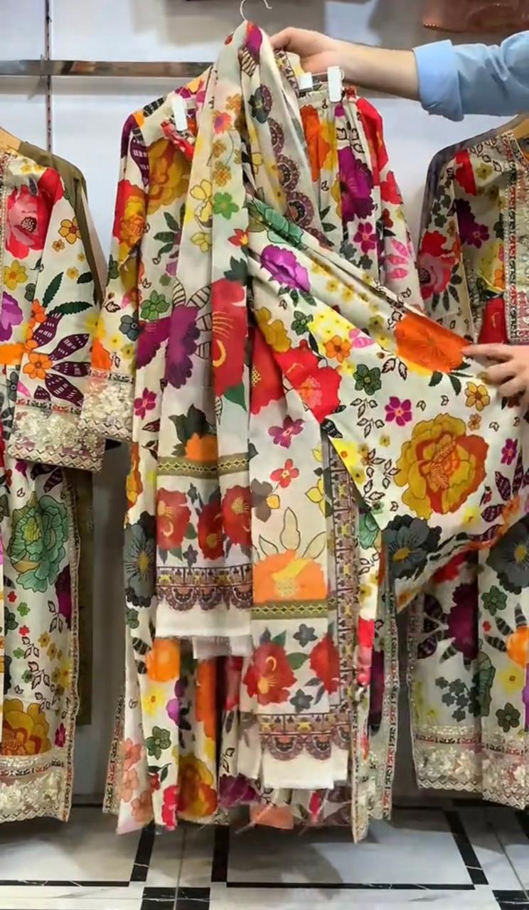 Afrozeh 3 Piece Stitched Frock