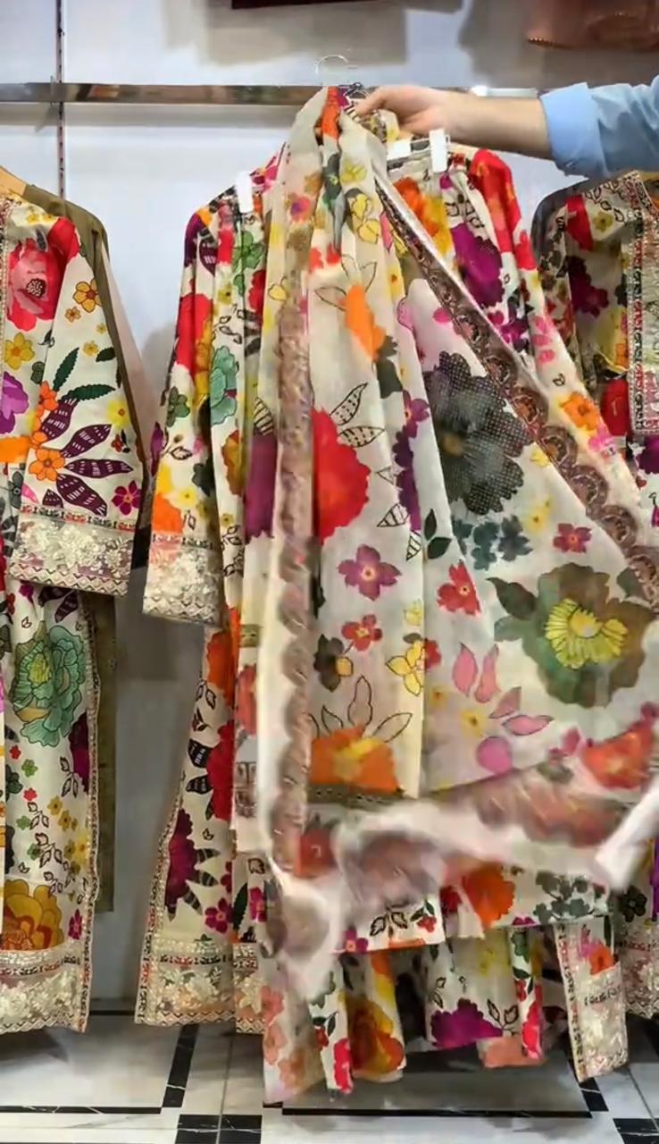 Afrozeh 3 Piece Stitched Frock