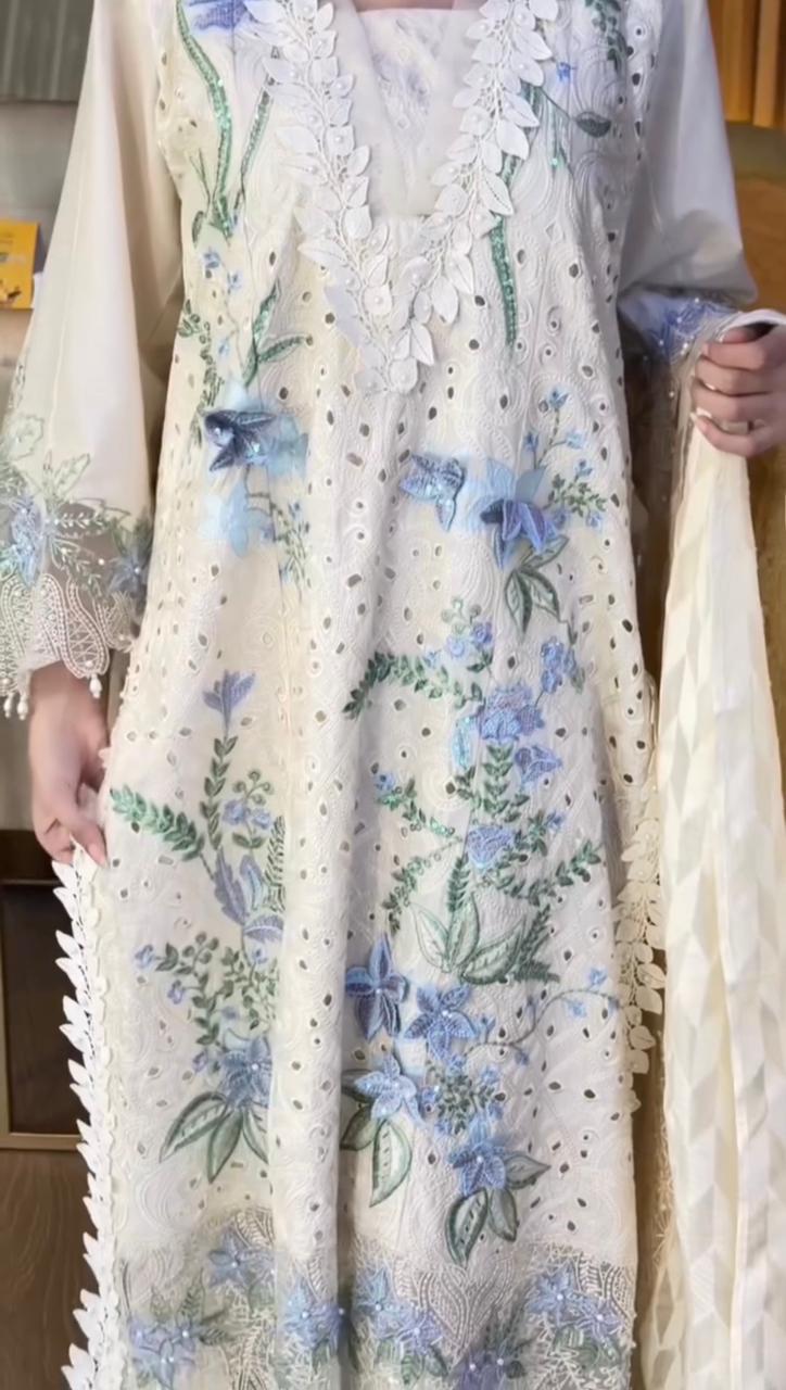 Afrozeh Embroidered 3Pcs Dress