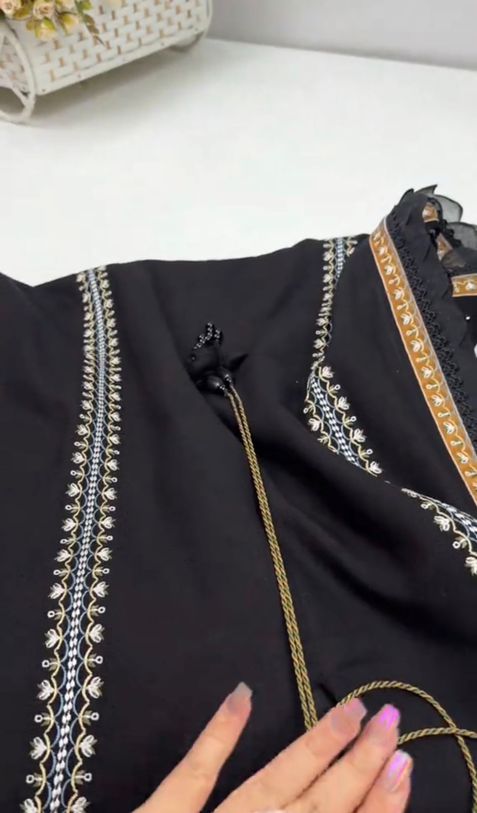 3PCS EMBROIDERED STITCHED DRESS