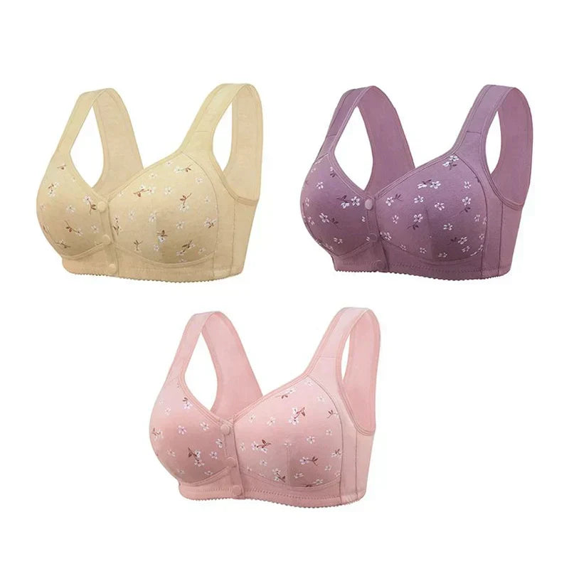 New Anti Sagging Front Open Button Bra ( Pack of 5 )