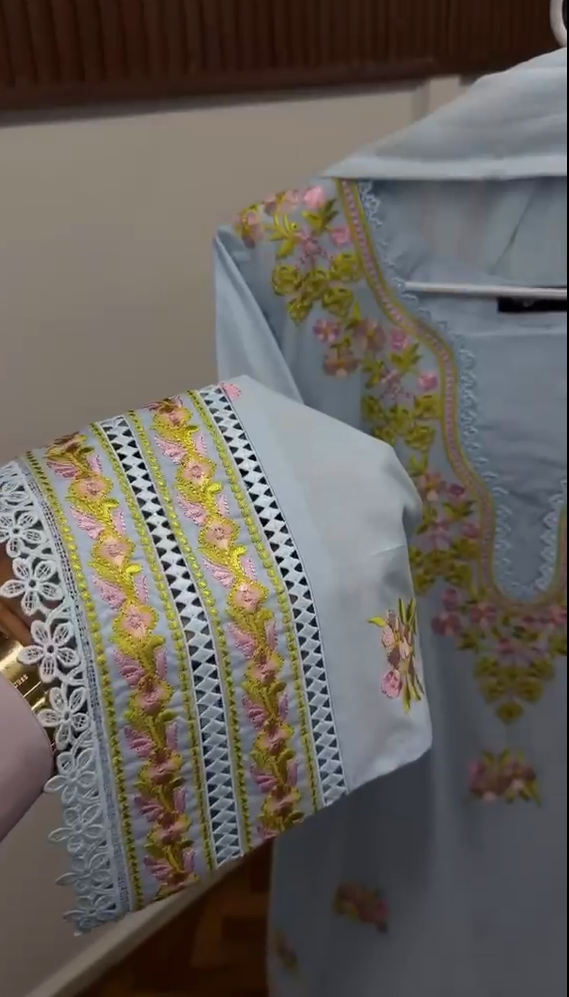 Sitara 3 Piece Embroidered Dress