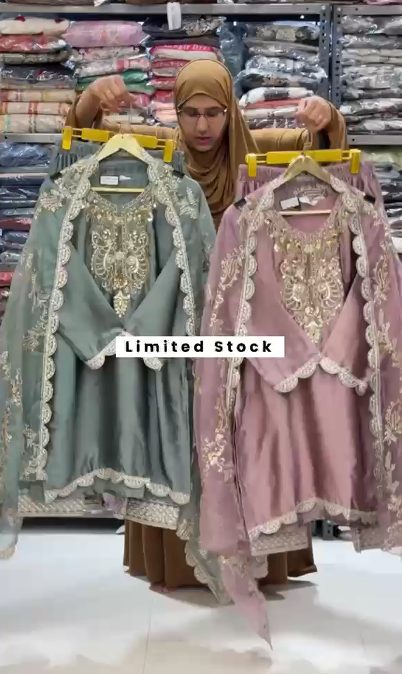 Farshi Bottom 3 Piece Embroidered Dress