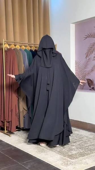 Buy 1 Hoodie Abaya Complete Set Get 1 Free