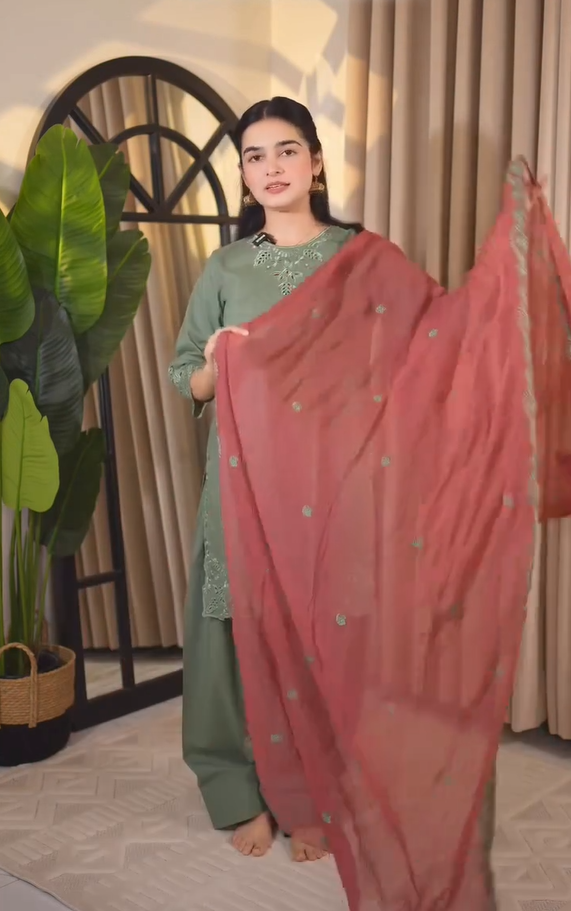 Summer Afrozeh 3 Piece Stitched Dress