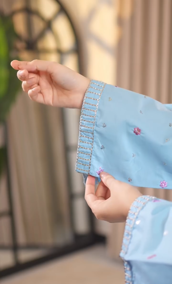Skyblue Afrozeh 3 Piece Dress