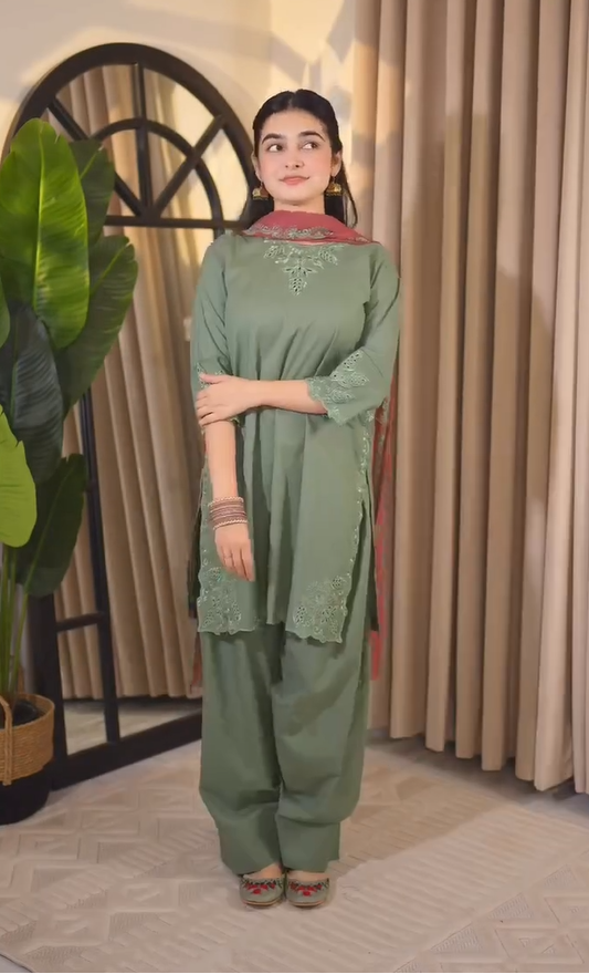 Summer Afrozeh 3 Piece Stitched Dress